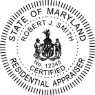 Maryland Residential Appraiser Seal
